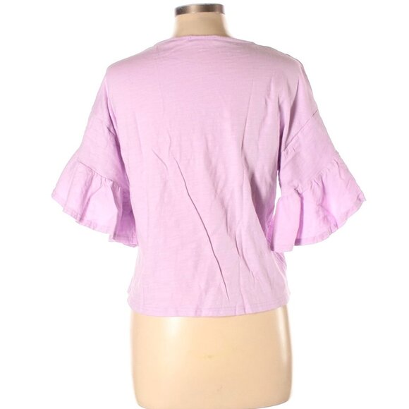 Shein Purple Ruffle Sleeve Top L - Picture 2 of 2